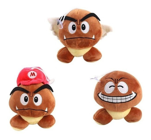 Kit 03 Gomba Super Mário Bros Cogumelo Mário