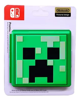 Estuche Portajuegos Minecraft Verde Nintendo Switch
