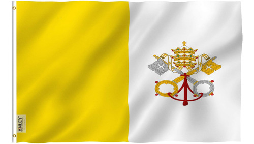 Bandera Anley, Estado De La Ciudad Del Vaticano, 90 X 150 Cm