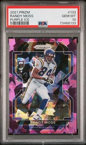 Randy Moss 2021 Panini Prizm Purple Ice Tarjeta De Fútbol Am