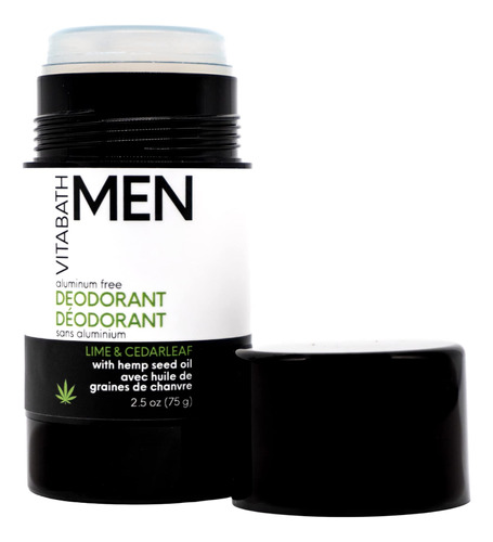Vitabath Desodorante Sin Aluminio Para Hombre, Lima Y Cedro,