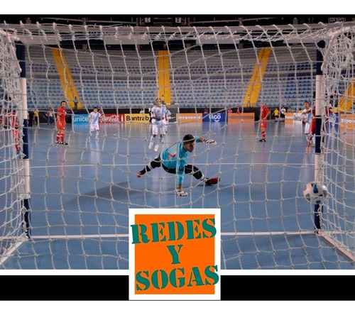 2 Redes Arco Papi Futbol Salon Chico 3 X 2 M Polietileno 2,3 - Red Resiste Intemperie - Hay Stock