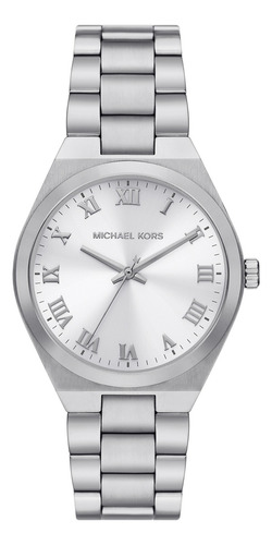 Reloj Mujer Michael Kors Mk7393 Lennox  Color De La Correa Plateado Color Del Bisel Plateado Color Del Fondo Plateado