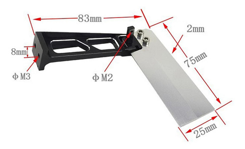 Q Timón De Barco Rc De 75mm De Baja Resistencia Para