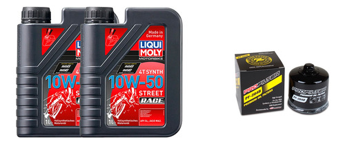 Kit R3, R3a, Mt03 2l Liqui Moly Street Race 10w50 + Filtro