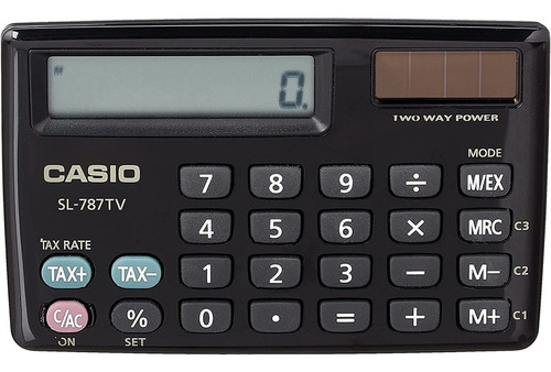 Calculadora Básica Portátil Manual Casio Sl-787 Tv Febo