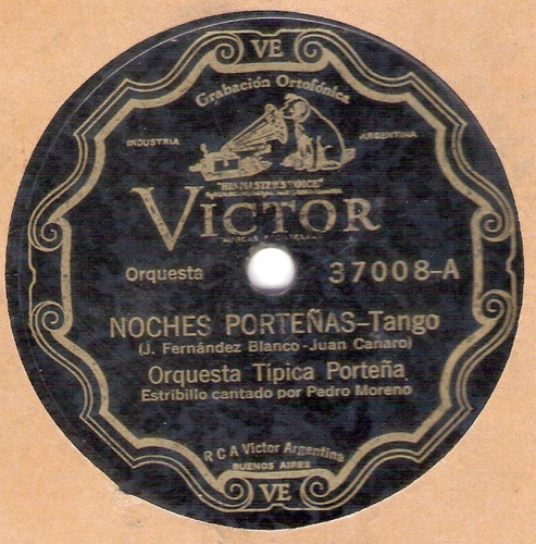 Orquesta Tipica Porteña:noches Porteñas-por Tu/78 Rpm Victor