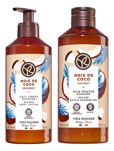 Set Corporal Yves Rocher Maxi Crema Y Maxi Gel De Ducha Coco