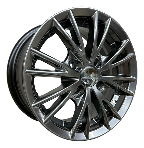 Llanta Deportiva Bk573 R14 4x100 Chevrolet Renault Toyota Vw Hiper Negro