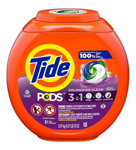 Detergente En Cápsulas Tide Pods 637460 3 En 1 Cst