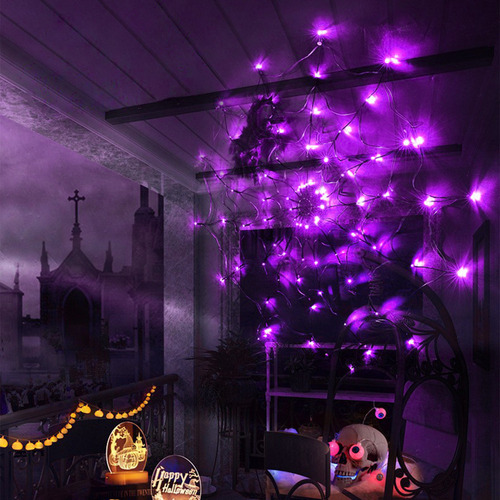 Luces Tipo Telaraña For Halloween Con Forma De Arácnido, 1