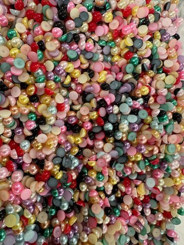 200 Medias Perlas Colores 6mm. Oferta!