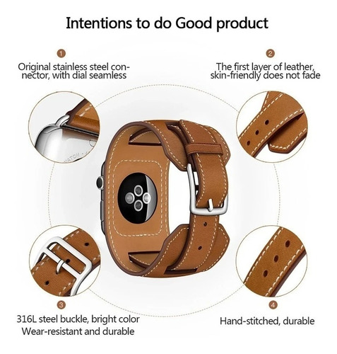 Apple Watch Band Correa Cafe