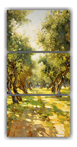 75x150cm Conjunto 3 Cuadros Tela Sublimada, Textura Sol Filt