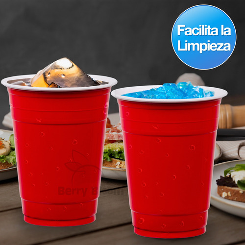 400 Vasos Rojos 532 Ml (18 Oz) Extra Resistentes Para Fiesta