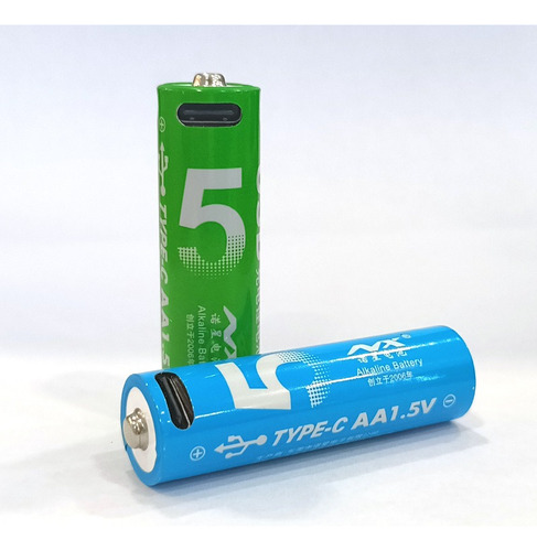 Paquete 4 Pilas Aa Recargables Usb 1.5v Carga Rapida