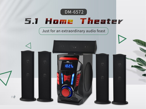 Equipo De Audio 5.1 Subwoofer, Bluetooth, Usb, Fm, Control