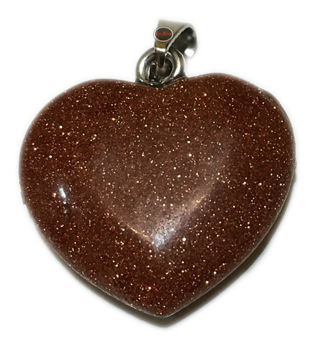 1 Dije Piedra Gold Stone Corazon Acero Quirurgico