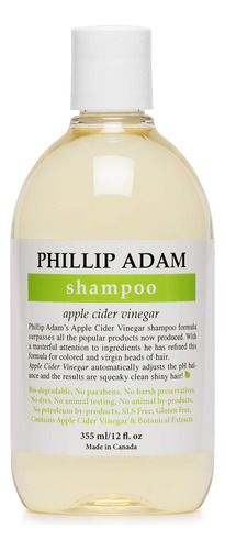 Shampoo De Vinagre De Cidra Phillip Adam Para Cabelos Sem Ca