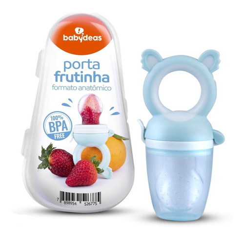 Alimentador Porta Frutinhas Babydeas ® Azul + Estojo