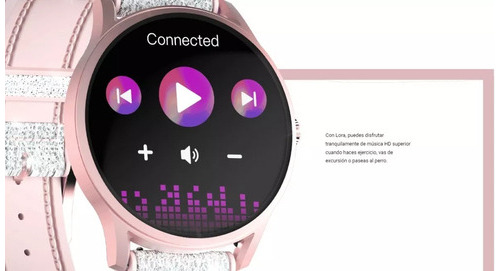 Imagen 7 de 7 de Reloj Kieslect Smartwatch Lady Calling Lora + Malla Rosa