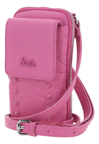Bolsa Cigarrete Barbie Gorett Hile Br24082-p Color Rosa Correa De Hombro Rosa Diseño De La Tela Lisa