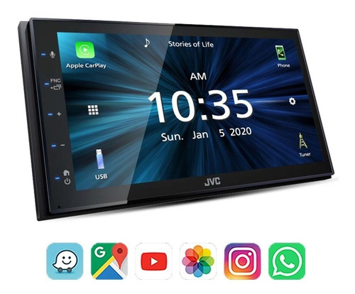 Estéreo Pantalla 6.8 PLG Jvc Kw-m56bt Carplay Android Auto