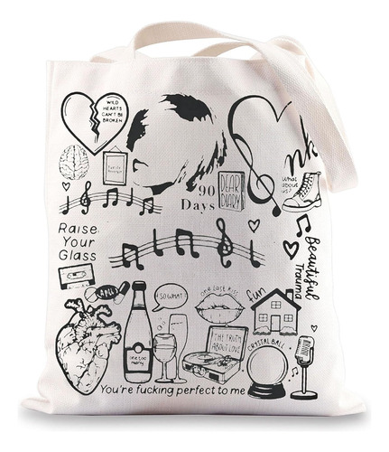 Bwwktop Singer Álbum Canvas Tote Bag Singer Fans Lets Inspir