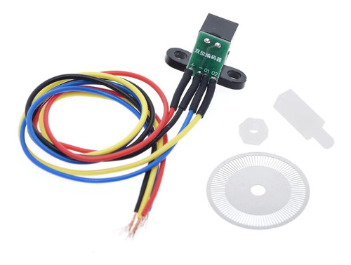 Kit Sensor Encoder Optico 100 Lineas Diametro 22mm Metalico