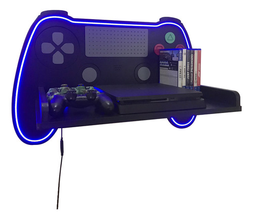 Suporte Organizador Videogames Ps4/xbox Controle - Led Neon