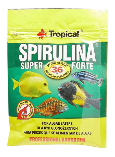 Ração Spirulina Super Forte Tropical Zip Lock Sachet 12g