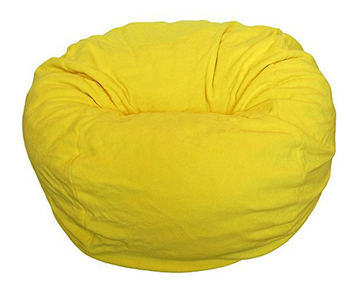 Sillón Grande Lavable De Tela Polar Antipelusa Amarillo