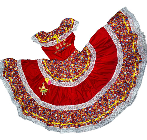 Vestido Regional Típico Sinaloa Disfraz Vestuario Festival Escuela  Niñas 