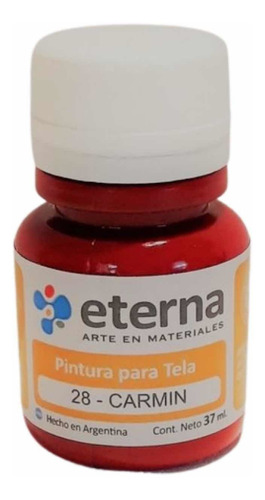 Pinturas Para Tela 37 Ml Eterna En La Plata Color Del Óleo 28 Carmín