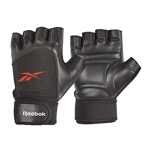 Guantes De Elevación Reebok Negro - Xl