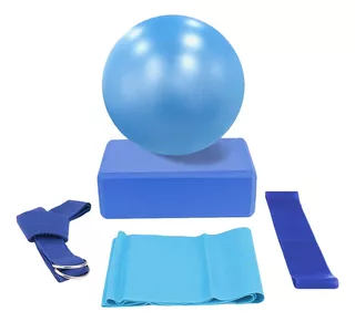 Pelota Pilates Bloques Yoga Bandas Resistencia Kit Ejercicio