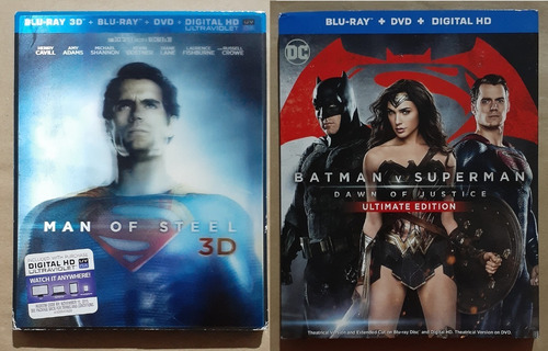 Man Of Steel + Batman V. Superman -5 Disc- Blu-ray Original | MercadoLibre