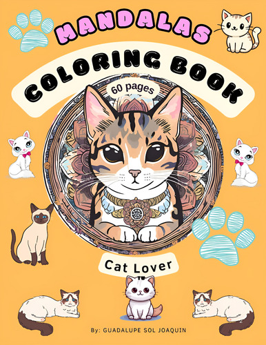 Libro Para Colorear 60 Gatitos Tiernos Mandalas Arte Terapia