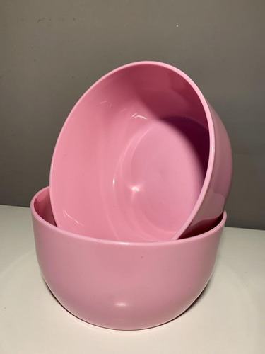 Bowl Plastico Rosa De 15cm Recipiente Compotera Cereales 