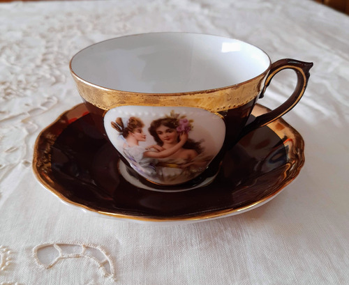 Taza C.t Atwasser Porcelana Romantico Rococo 200 Ml- Alemana