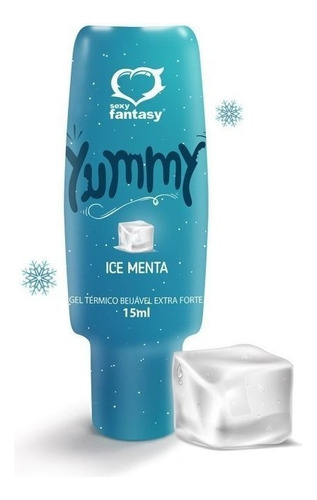 Gel lubrificante intimo térmico esquenta esfria beijável Sexy Fantay sabor ice menta