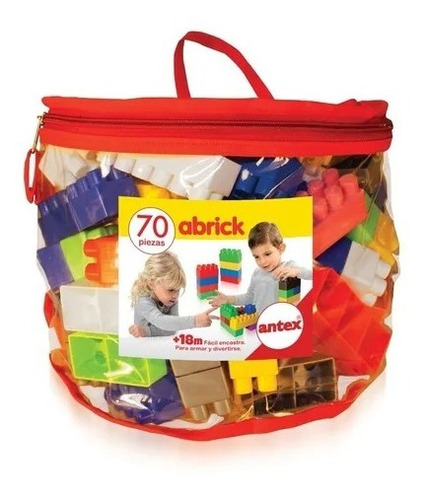 Bloques Para Armar 70 Piezas En Bolso Abrick 9056 Bebe Edu