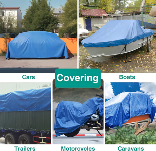 Carpa Toldo Lona Impermeable Cubre Autos Cobertor 4x5 Mts