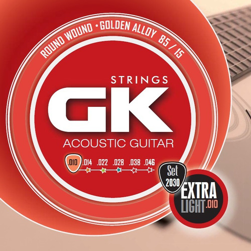 Gk Set 2030 Encordado Guitarra Acústica Extra Light 010-046