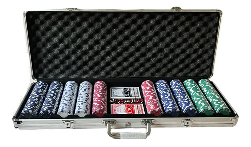 Maleta Poker 500 Fichas Kit Completo Profissional Com Nf-e