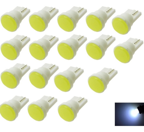 Kit 20 Lampada T10 Cob Led Branca Pingo Luz Atacado