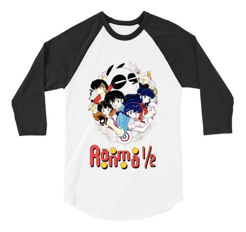 Playera Raglan 3/4 Ranma 1/2 Serie Anime