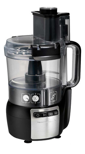 Procesador de alimentos Hamilton Beach Stack & Snap 70720 450W negra y inoxidable 120V