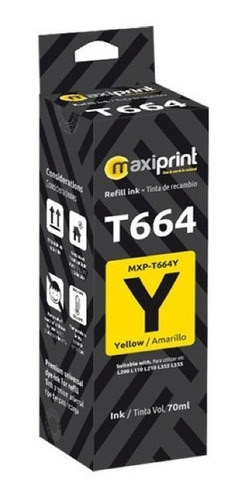 Tinta Maxiprint Compatible Epson T664 Yellow