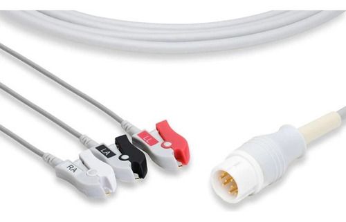 Cable De Ecg Compatible Con Monitor New Tech 3 Leads Pinza